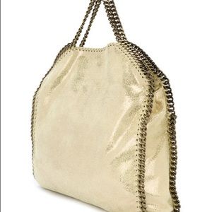 Stella McCartney Falabella foldover gold bag